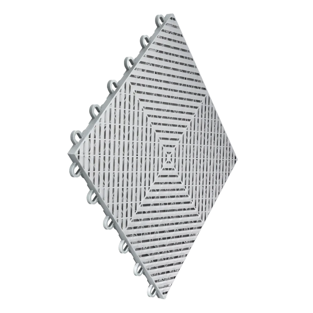 Swisstrax Ribtrax Smooth Home 1ft x 1ft Pearl Silver Garage