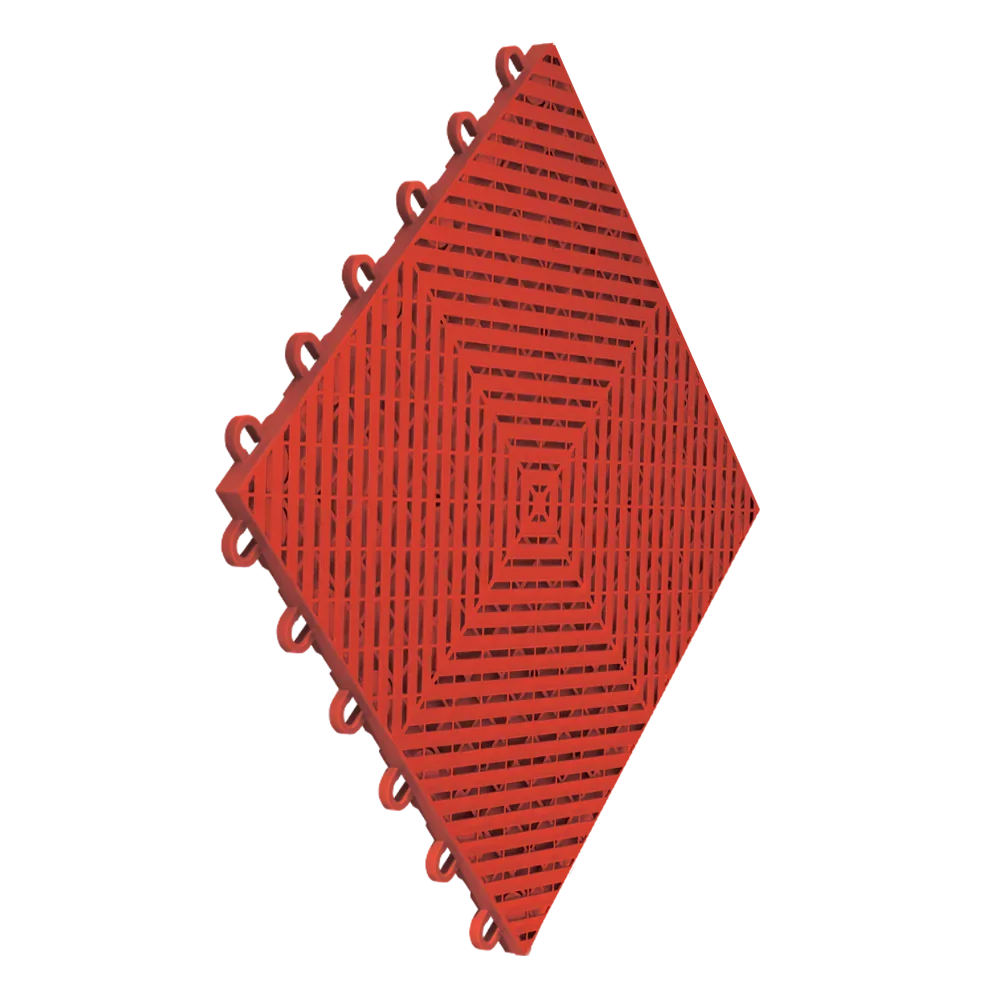 Swisstrax Ribtrax Smooth Home 1ft x 1ft Racing Red Garage