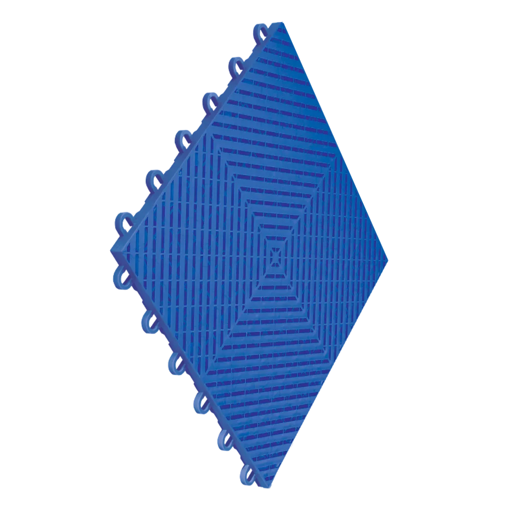 Swisstrax Ribtrax Smooth Home 1ft x 1ft Royal Blue Garage