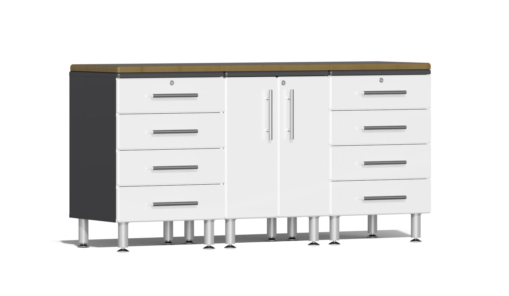 Ulti-MATE Garage 2.0 Series 4-Piece Workstation Kit - White