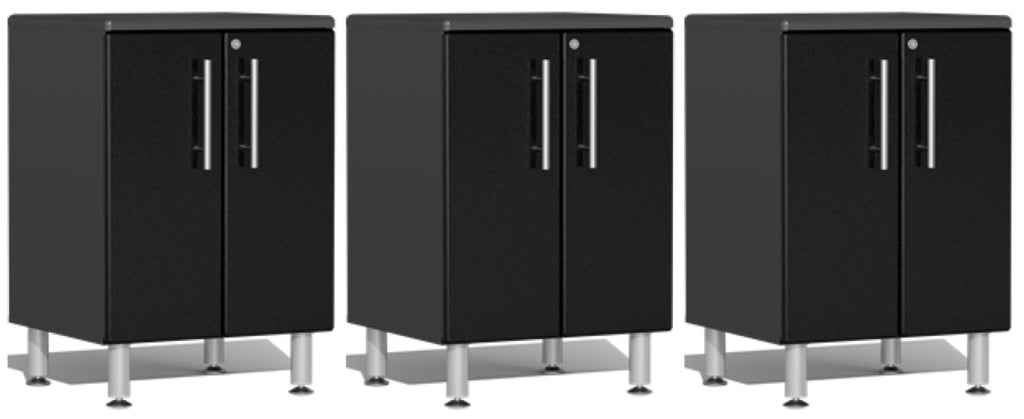 Ulti-MATE Garage 2.0 Series Black 3-Piece Door Base Cabinet