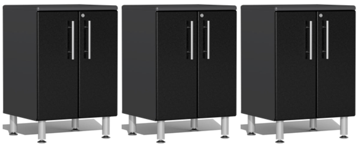 Ulti-MATE Garage 2.0 Series Black 3-Piece Door Base Cabinet