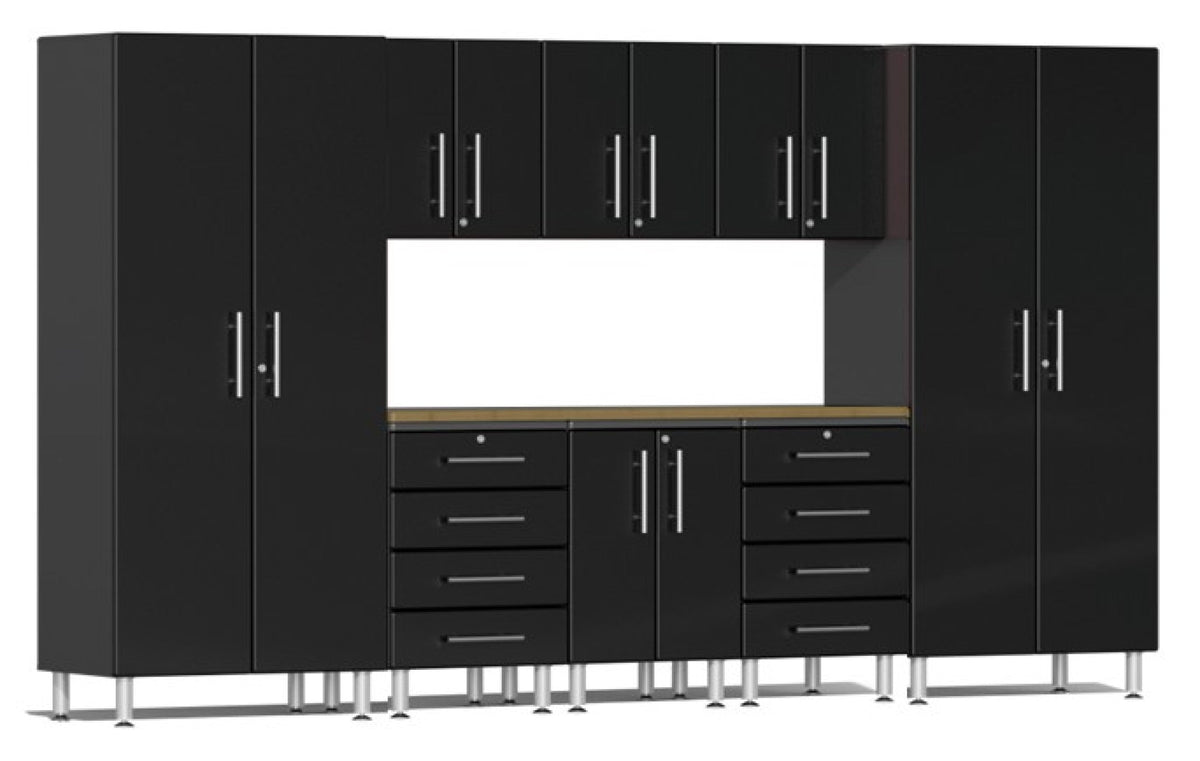 Ulti-MATE Garage 2.0 Series Black 9-Piece Kit with Worktop
