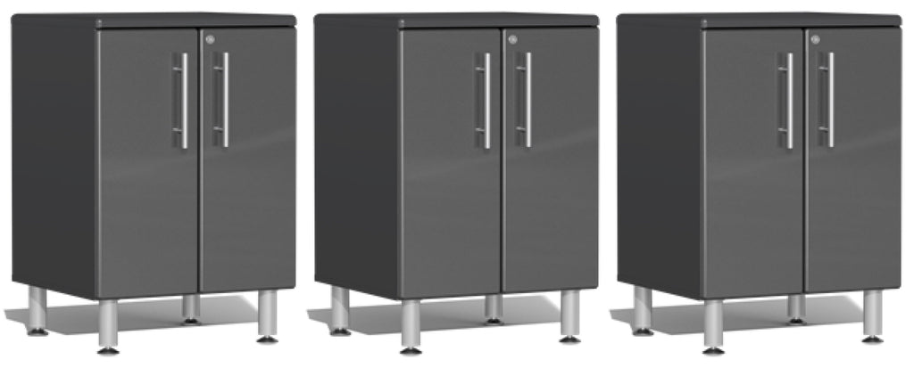 Ulti-MATE Garage 2.0 Series Grey 3-Piece Door Base Cabinet