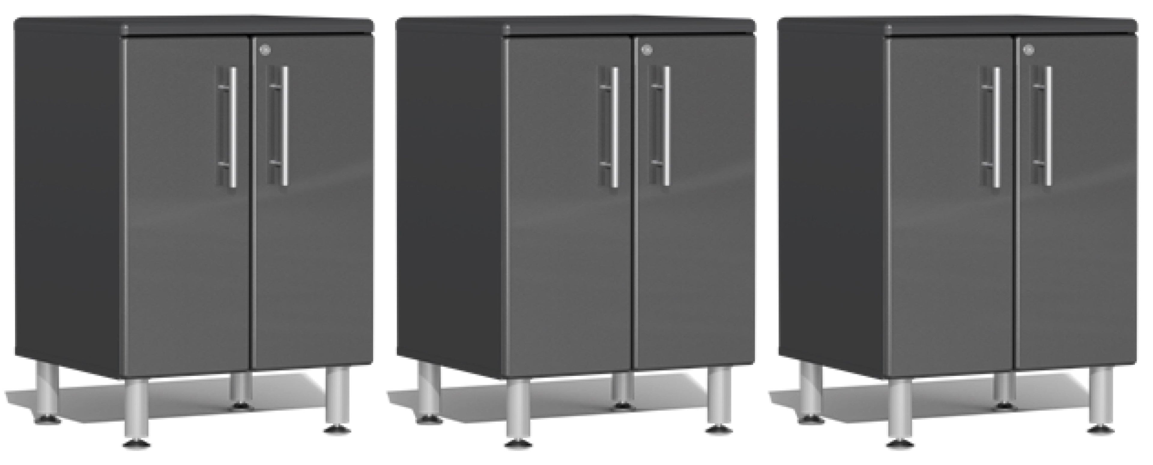 Ulti-MATE Garage 2.0 Series Grey 3-Piece Door Base Cabinet