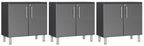 Ulti-MATE Garage 2.0 Series Grey 3-Piece Jumbo Base Cabinet
