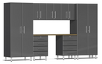 Ulti-MATE Garage 2.0 Series Grey 8-Piece Kit with Bamboo