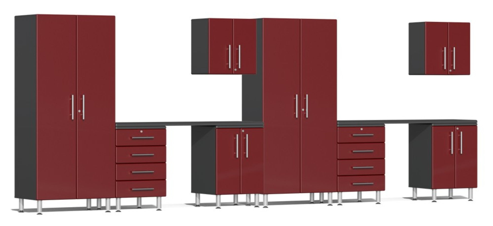 Ulti-MATE Garage 2.0 Series Red 10-Piece Set with Dual