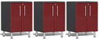 Ulti-MATE Garage 2.0 Series Red 3-Piece Door Base Cabinet