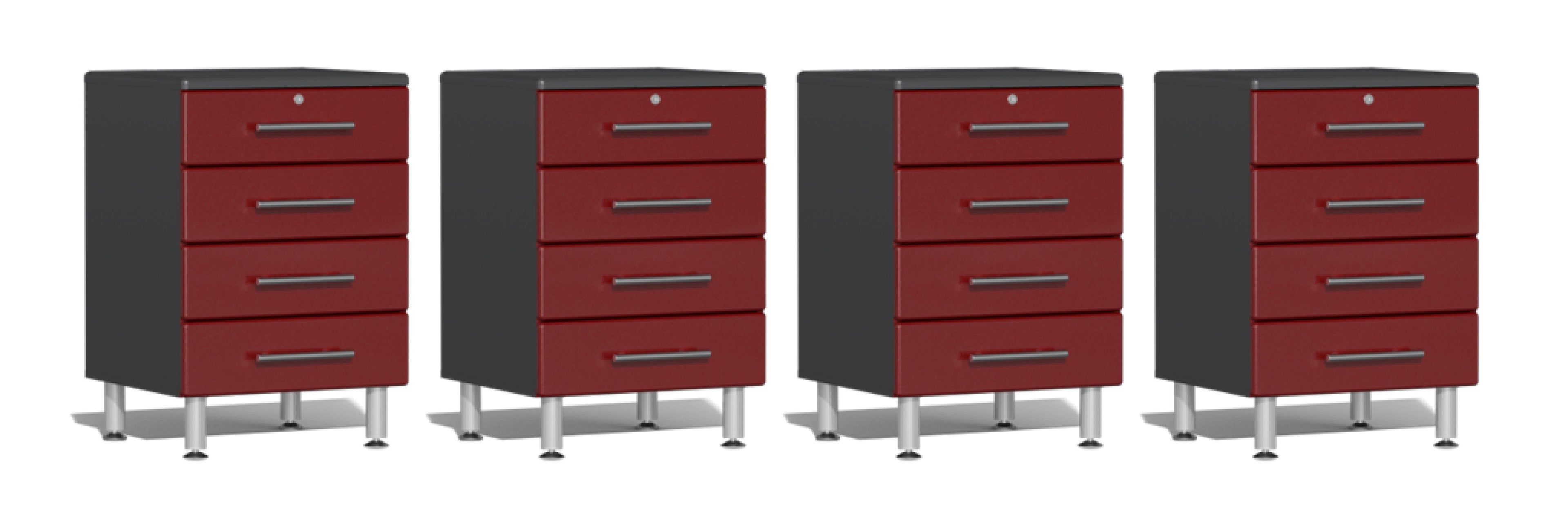 Ulti-MATE Garage 2.0 Series Red 4-Piece 4-Drawer Base