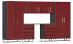 Ulti-MATE Garage 2.0 Series Red 8-Piece Kit with Bamboo