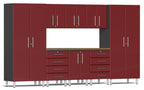 Ulti-MATE Garage 2.0 Series Red 9-Piece Kit with Worktop