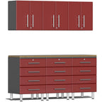 Ulti-MATE Garage 2.0 Series Red Metallic 7-Piece Kit