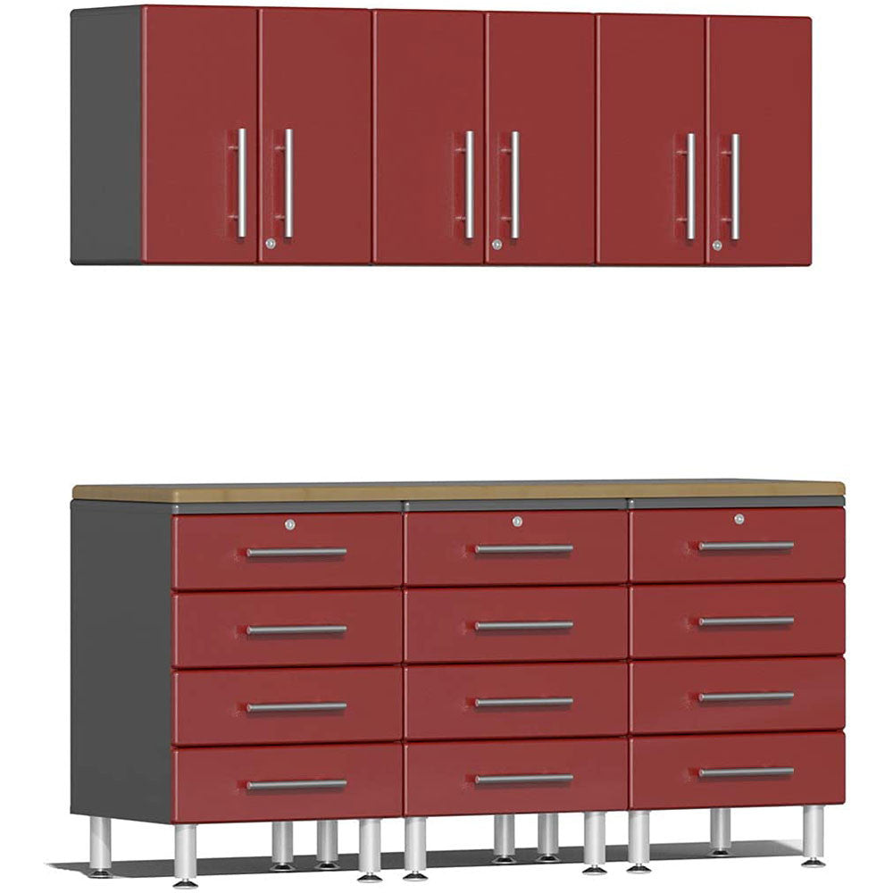 Ulti-MATE Garage 2.0 Series Red Metallic 7-Piece Kit