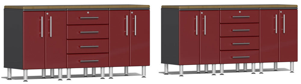 Ulti-MATE Garage 2.0 Series Red Metallic 8-Piece Dual