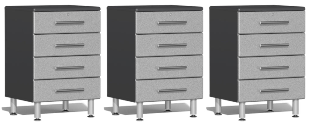Ulti-MATE Garage 2.0 Series Silver 3-Piece Drawer Base