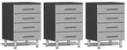 Ulti-MATE Garage 2.0 Series Silver 3-Piece Drawer Base