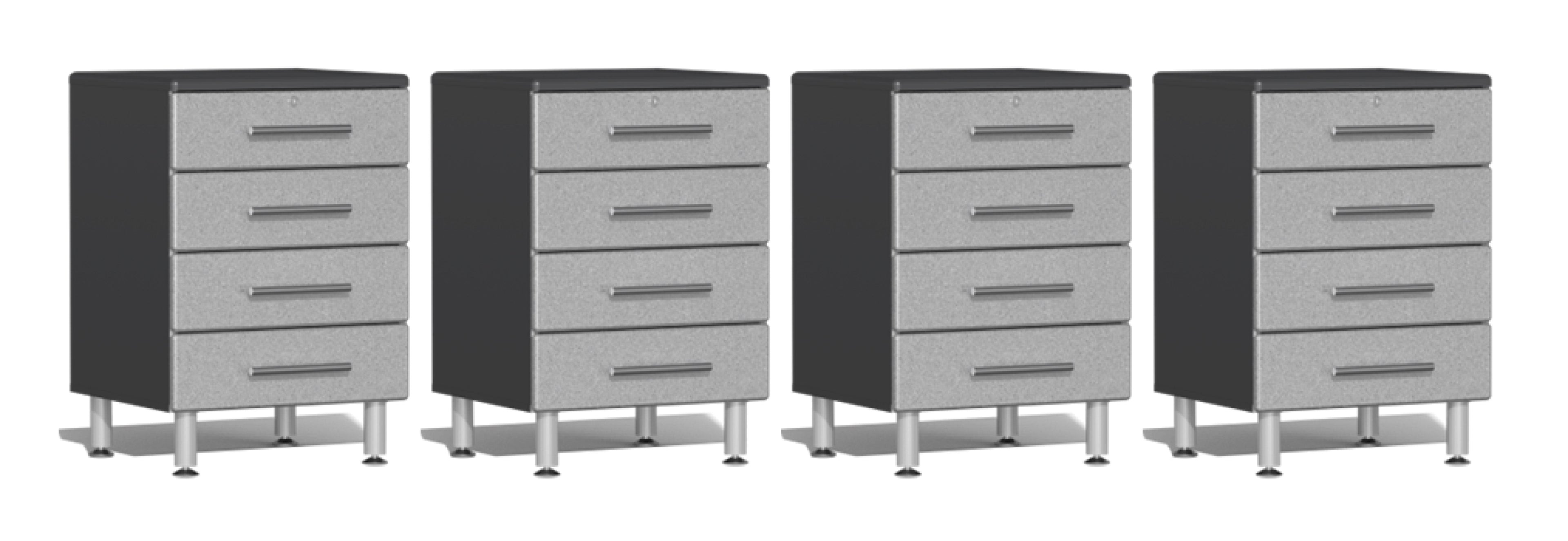 Ulti-MATE Garage 2.0 Series Silver 4-Piece 4-Drawer Base