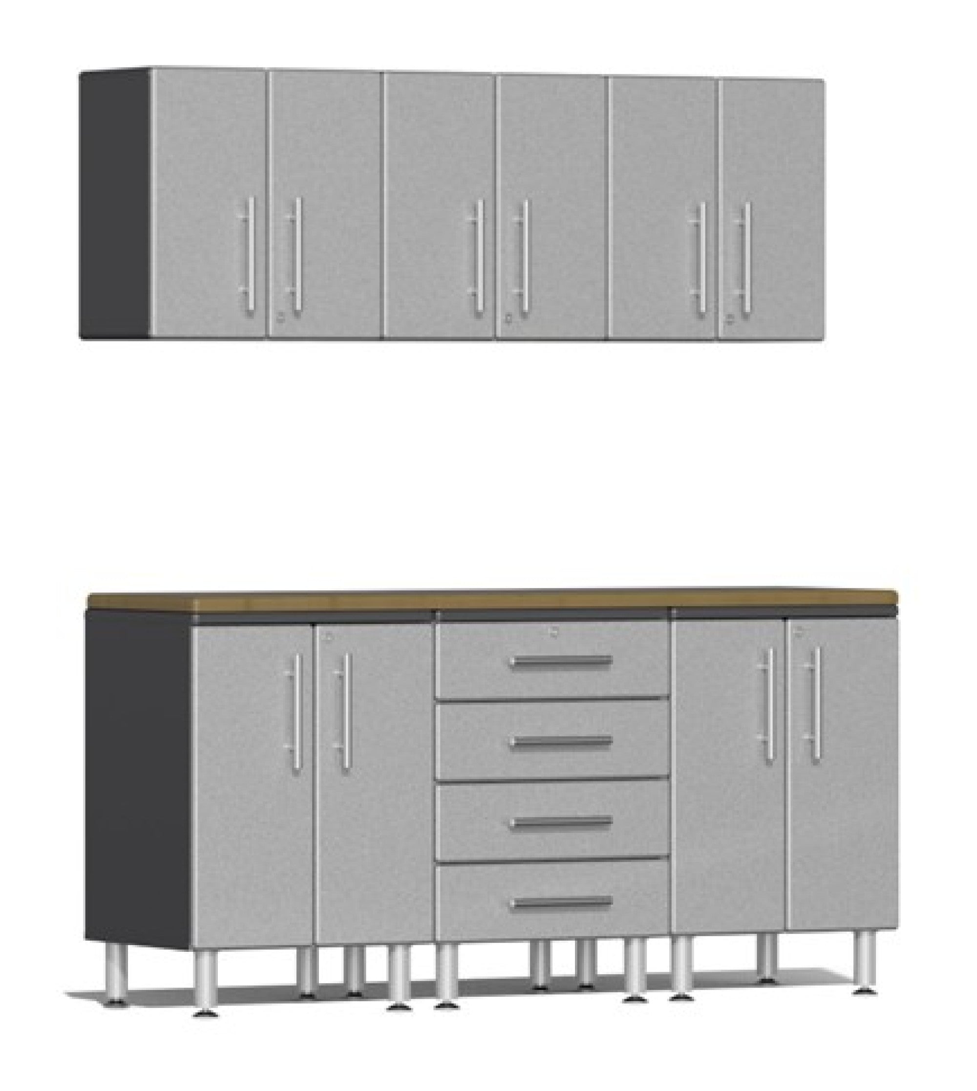 Ulti-MATE Garage 2.0 Series Silver 7-Piece Workstation Set