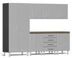 Ulti-MATE Garage 2.0 Series Silver 8-Piece Kit with Bamboo