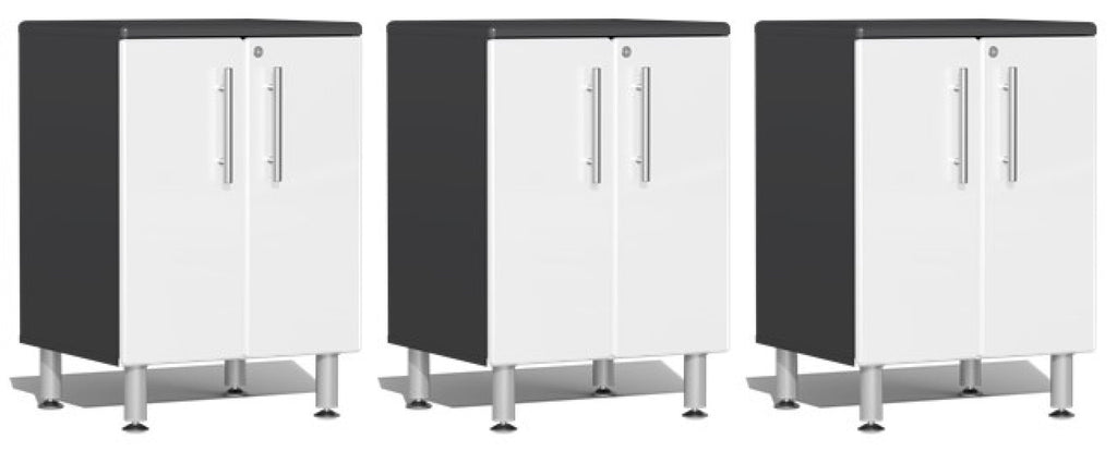 Ulti-MATE Garage 2.0 Series White 3-Piece Door Base Cabinet