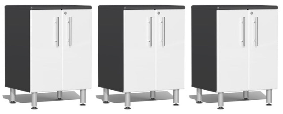Ulti-MATE Garage 2.0 Series White 3-Piece Door Base Cabinet