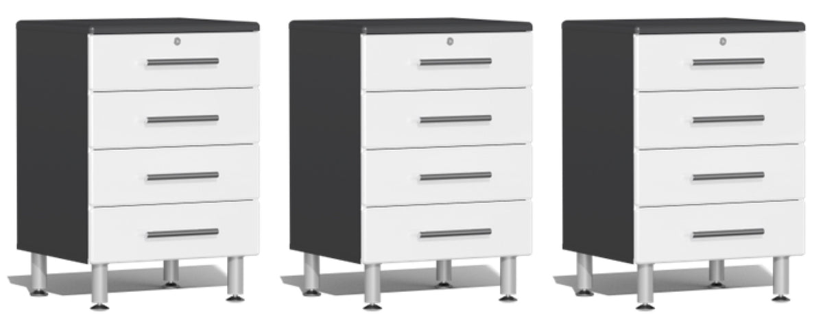 Ulti-MATE Garage 2.0 Series White 3-Piece Drawer Base