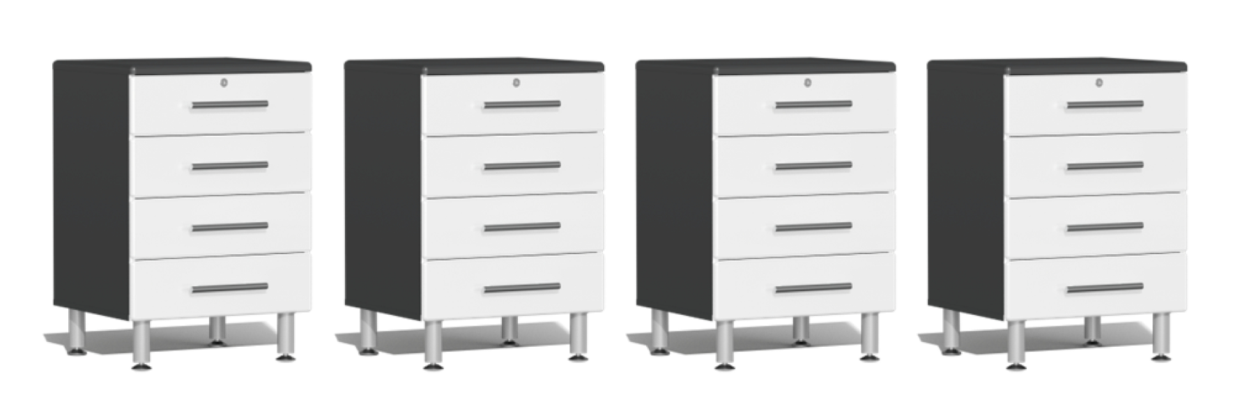 Ulti-MATE Garage 2.0 Series White 4-Piece 4-Drawer Base