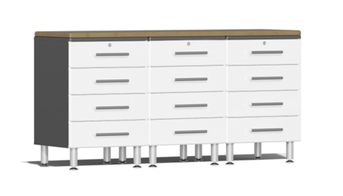 Ulti-MATE Garage 2.0 Series White 4-Piece Workstation Kit