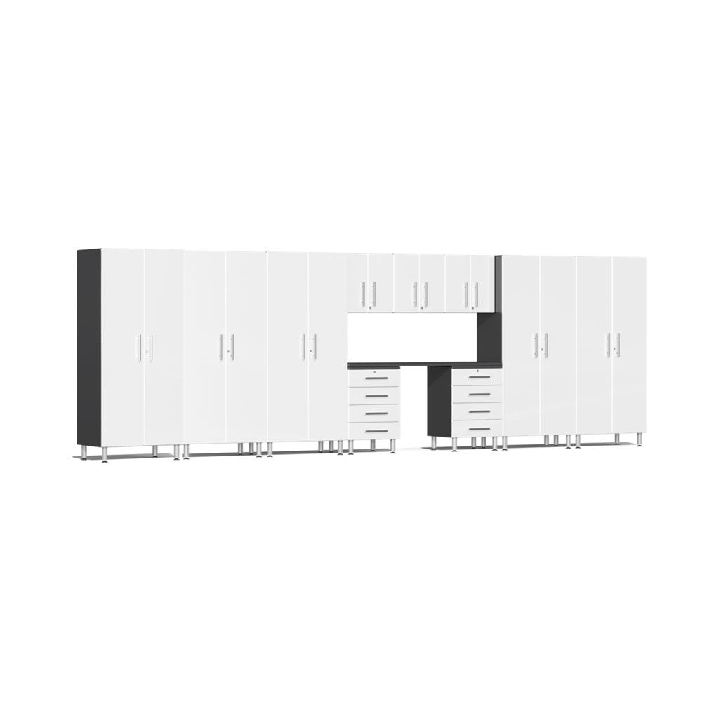 Ulti-MATE Garage 2.0 Series White Metallic 11 Piece Kit