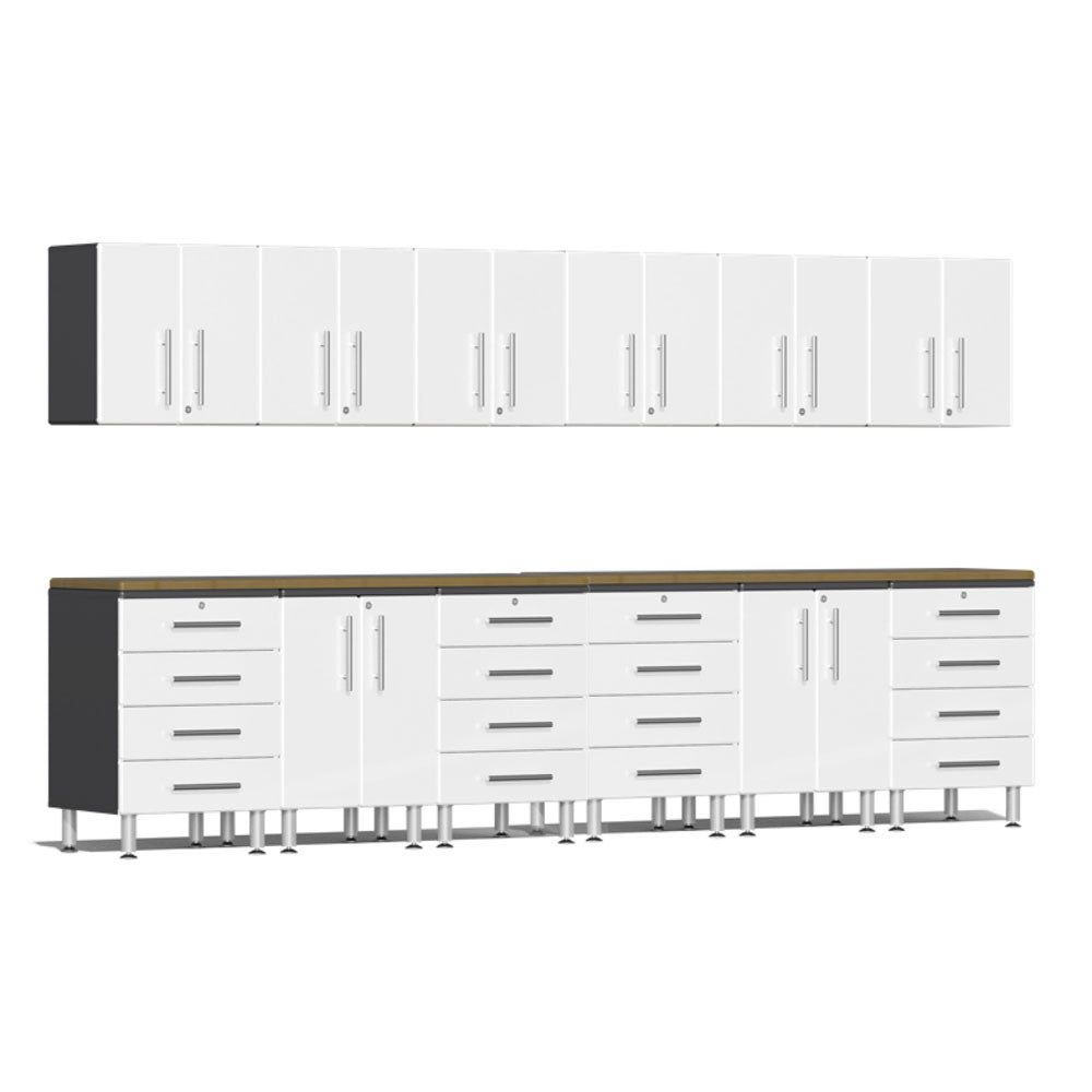 Ulti-MATE Garage 2.0 Series White Metallic 14-Piece Set
