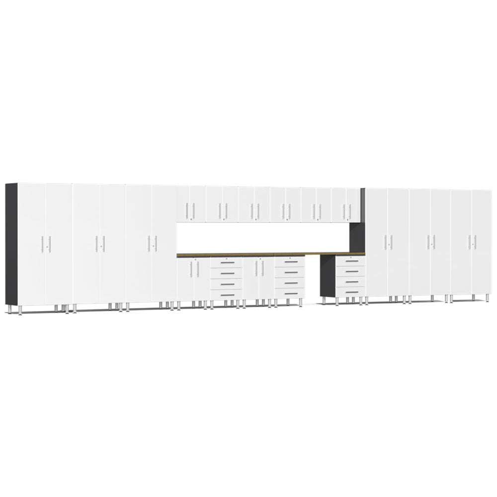 ULTI-MATE Garage 2.0 Series White Metallic 19-Piece Super