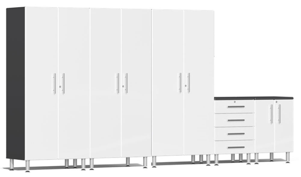 Ulti-MATE Garage 2.0 Series White Metallic 5-Piece Set
