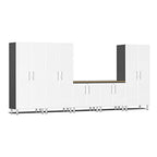 Ulti-MATE Garage 2.0 Series White Metallic 6-Piece Combo