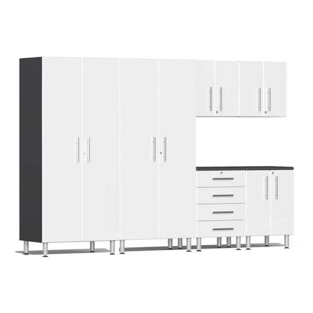 Ulti-MATE Garage 2.0 Series White Metallic 6-Piece Kit