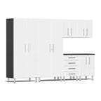 Ulti-MATE Garage 2.0 Series White Metallic 6-Piece Kit