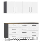 Ulti-MATE Garage 2.0 Series White Metallic 6-Piece Kit