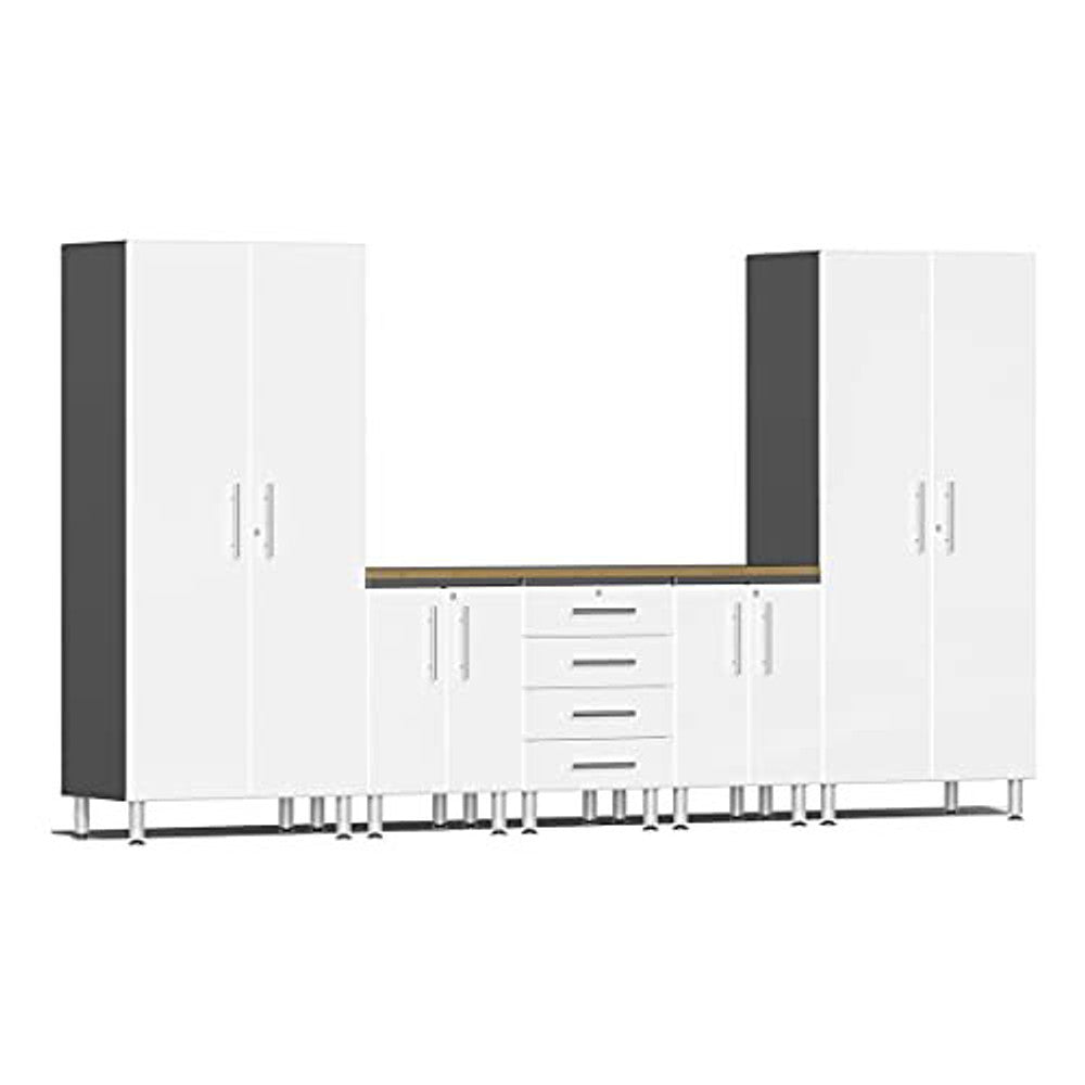Ulti-MATE Garage 2.0 Series White Metallic 6-Piece Kit