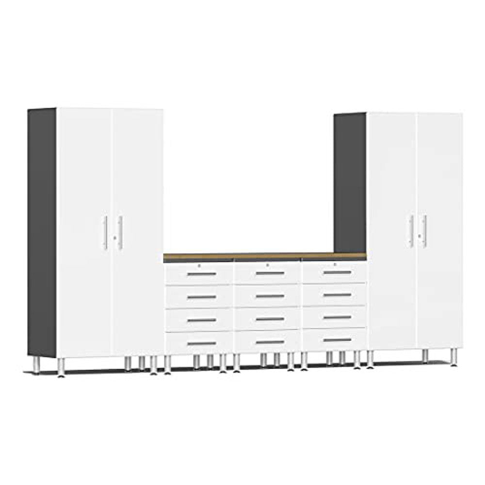 Ulti-MATE Garage 2.0 Series White Metallic 6-Piece Kit