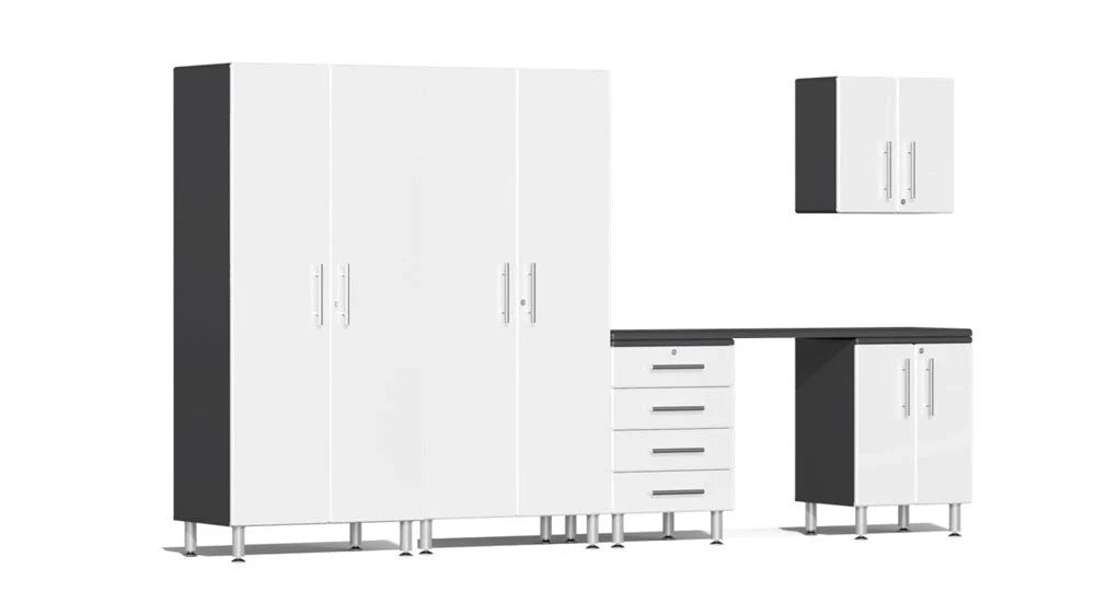 Ulti-MATE Garage 2.0 Series White Metallic 6 Piece Kit