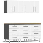 Ulti-MATE Garage 2.0 Series White Metallic 7-Piece Kit