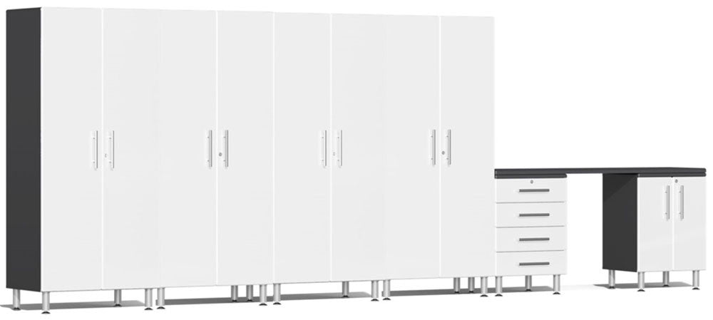 Ulti-MATE Garage 2.0 Series White Metallic 7-Piece Set