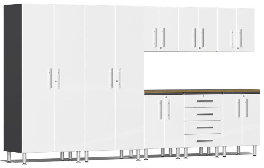 Ulti-MATE Garage 2.0 Series White Metallic 9-Piece Set