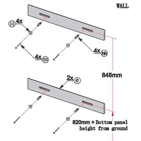 Ulti-MATE Garage Cabinets Tall Cabinet Wall Hanging Kit