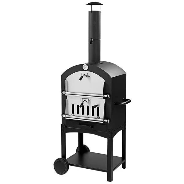 WPPO WKU-2B Mobile Wood Fire Outdoor Pizza Oven with Pizza